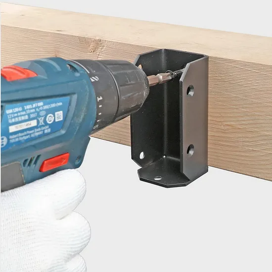 Kit de soporte de madera y carpintería de acero y metal con soporte de base de esquina