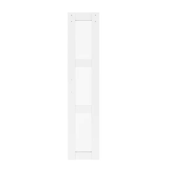 Puerta de granero de PVC blanco de 3 litros con paneles de vidrio esmerilado