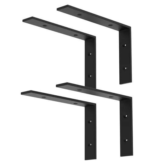 Precio 90 grados en forma de L, soportes para estantes de pared de madera, cocina