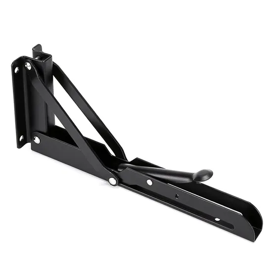 Banco de mesa triangular de metal, soportes de estante de 14/16 pulgadas, soporte plegable inoxidable