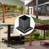 Soporte de esquina de metal en ángulo recto, soportes de pérgola para vigas de madera, Gazebo recto