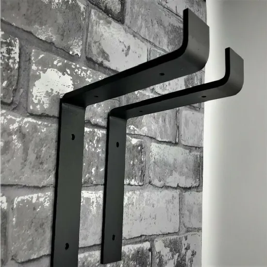 Soporte de estante flotante Soportes de pared industriales en ángulo de hierro