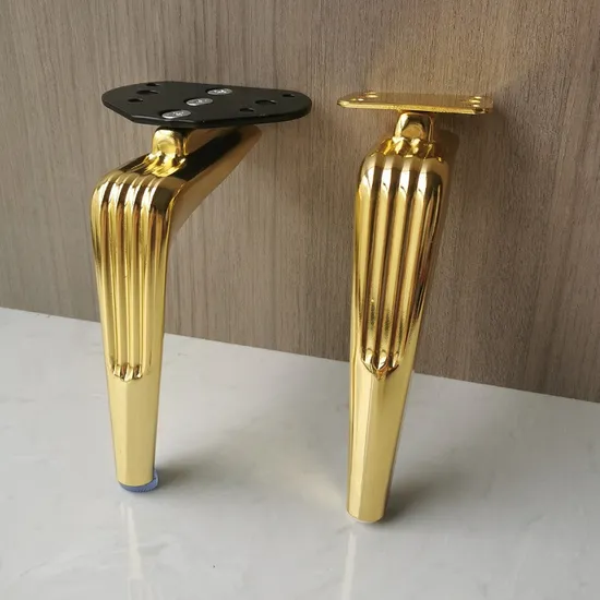 Patas de muebles de hierro rayado de metal curvado al por mayor OEM para sofá: decoración del hogar moderno y uso comercial