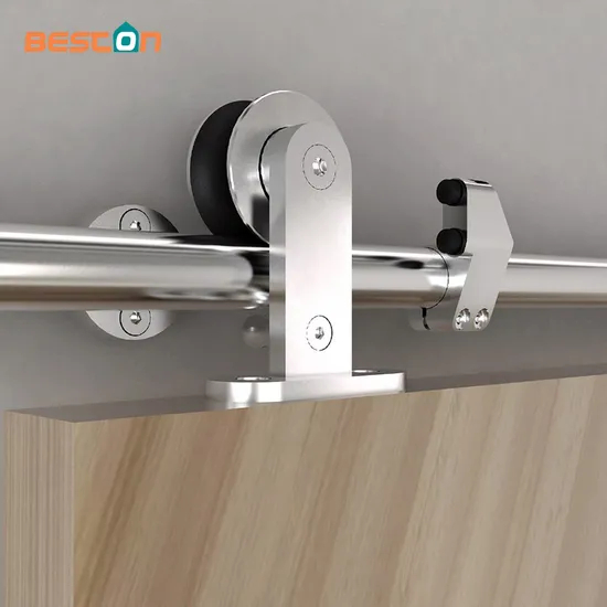Modernos kits de herrajes para puertas corredizas residenciales SS304: riel de 2 m para interiores elegantes