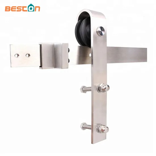 Riel para puerta corrediza de granero SS304 de 6 pies de granja rústica - Perchas con rodamientos de bolas para un diseño interior atemporal