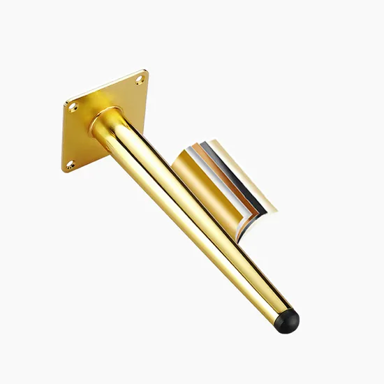 Patas de muebles engrosadas de metal ligero de lujo, color negro y dorado: diseño moderno para sofá, mesa y uso comercial