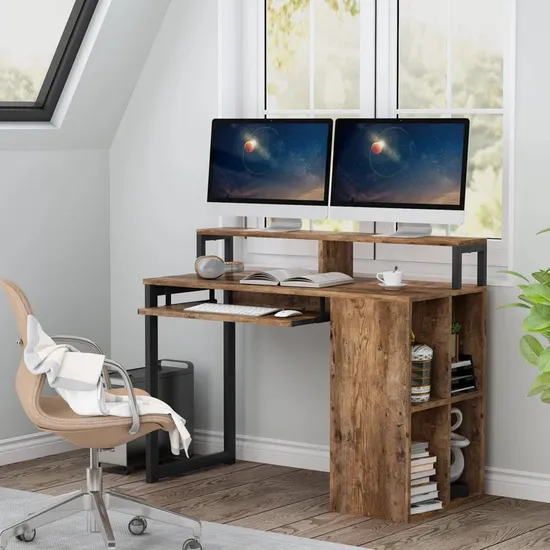 Gabinete minimalista inteligente para sala de estar, escritorio para juegos en forma de L, escritorio esquinero para ordenador