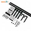 Kit de herrajes para puerta de granero con derivación de puerta de madera doble resistente con riel de acero