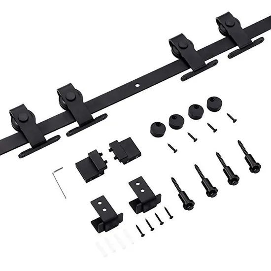 Herrajes para puertas dobles de granero corredizo de montaje en pared