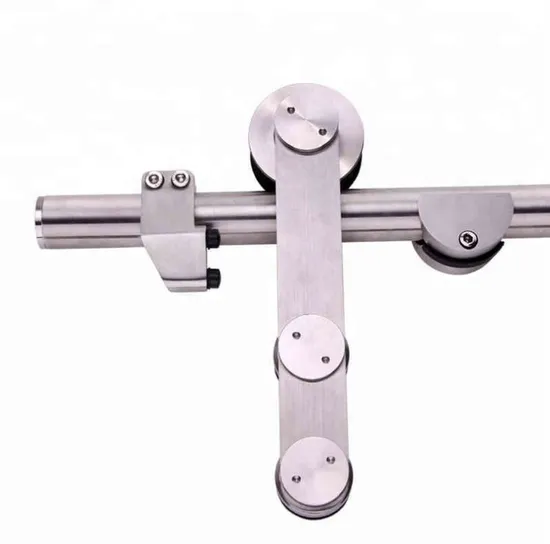 Kit moderno europeo de herrajes para puertas corredizas de granero de acero inoxidable para puertas de vidrio: diseño elegante para proyectos comerciales y residenciales