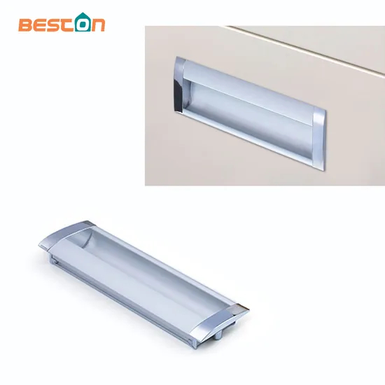 Los botones de aluminio integrados invisibles modernos del gabinete del guardarropa encubrieron las portillas del tirón del cajón
