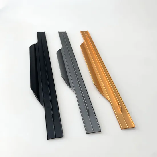 Tiradores de aluminio para muebles con tirador de perfil y tirador de dedo para puerta de armario