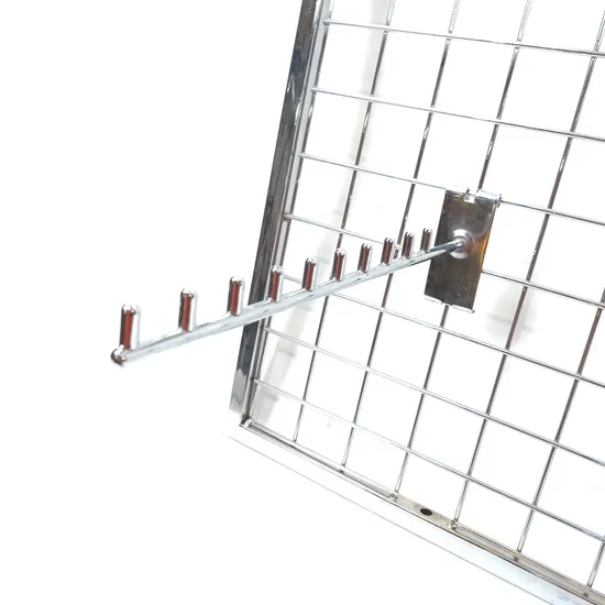 Gancho de malla para colgar exhibición de alambre de Metal de pared de rejilla de accesorios convenientes para tienda de ropa