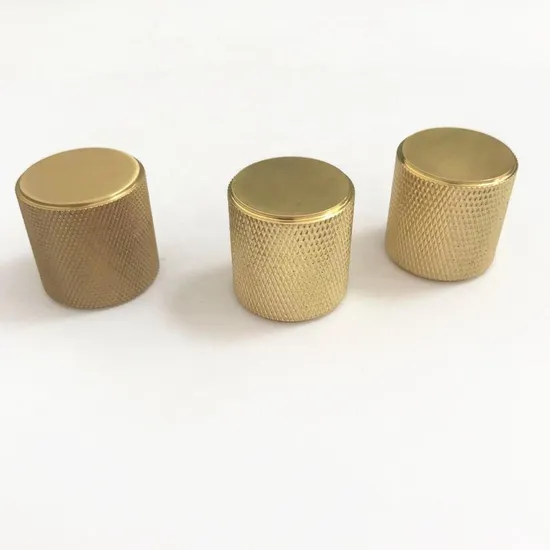 Cajón de gabinete de alta calidad de lujo, tirador moleteado de latón dorado de 160mm