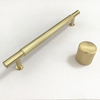 Cajón de gabinete de alta calidad de lujo, tirador moleteado de latón dorado de 160mm