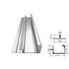 Tirador de perfil G de aluminio, tiradores invisibles para borde de puerta de armario de cocina, armario
