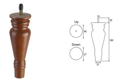 Patas de cama de madera maciza con gran capacidad de carga: soporte grueso de color natural para camas y sofás