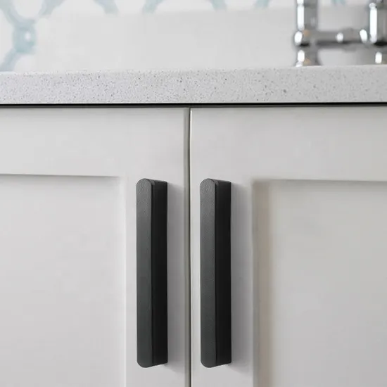 Herrajes para muebles, tirador de aluminio macizo, tiradores modernos para cajones, color negro y dorado