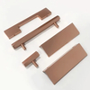 Herrajes para muebles, gabinete, manija de baño, tirador de cocina de aluminio de oro rosa