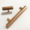 Cajón de puerta de cocina, manija del cajón del gabinete de barra en T hexagonal brillante de oro rosa