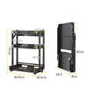 Estante de almacenamiento de especias de pared plegable de metal negro