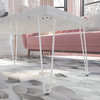 Elegantes patas de horquilla redondas blancas: acero, venta al por mayor asequible, para mesas de comedor, bancos de café y proyectos de muebles de bricolaje