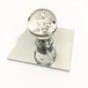 Perilla cromada del cajón del gabinete de cristal del estilo del hardware de los muebles del cinc