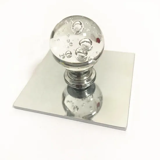 Perilla cromada del cajón del gabinete de cristal del estilo del hardware de los muebles del cinc