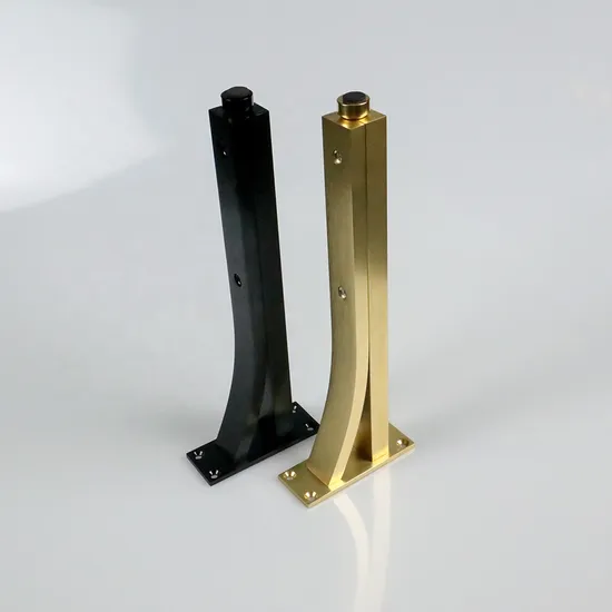 Muebles de gabinete sólido de aluminio, patas de soporte de latón dorado y negro