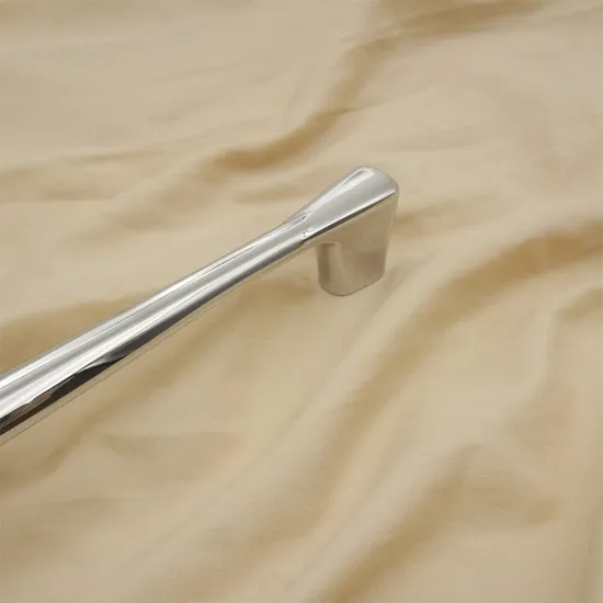 Herrajes para muebles, aleación de zinc, cromo, manijas para refrigerador de cocina, tirador de gabinete