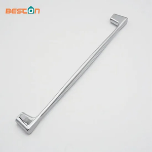 Herrajes para muebles, aleación de zinc, cromo, manijas para refrigerador de cocina, tirador de gabinete