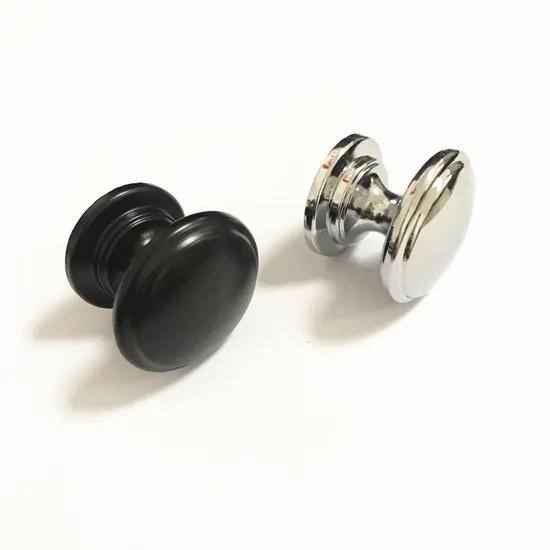 Herrajes para muebles Tirador redondo negro de 30 mm de diámetro