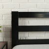 Somier de listones con marco de cama de madera y metal, doble reina, hierro y acero doble