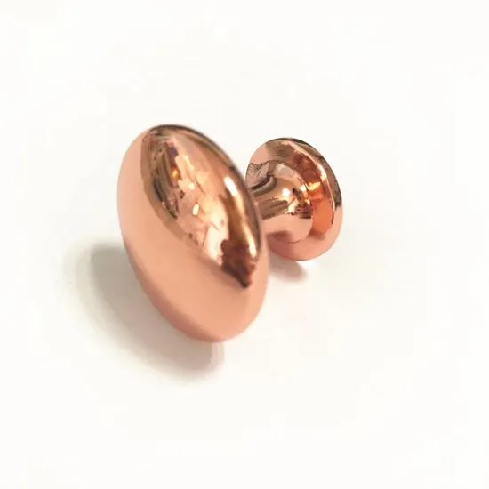 Perilla redonda de seta para cajón, aparador, gabinete, oro rosa, muebles de 29mm de diámetro