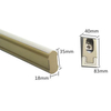 Accesorios de guardarropa Barra de armario ovalada con barra de armario de aluminio color champán negro claro