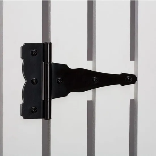 Bisagras para puerta de cobertizo de alta resistencia con correa en T Bisagras con correa para puerta Bisagra en T negra
