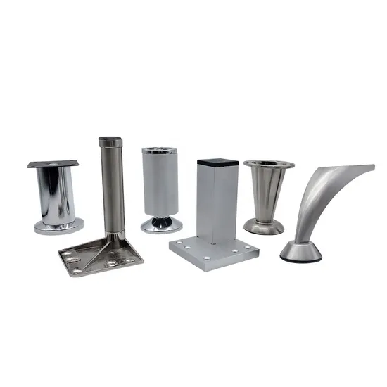 Patas de muebles de zinc y acero de lujo para sofás y gabinetes | Diseño metálico moderno.