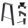 Patas de mesa de comedor de metal industrial moderno y duradero con recubrimiento de polvo negro sólido al por mayor