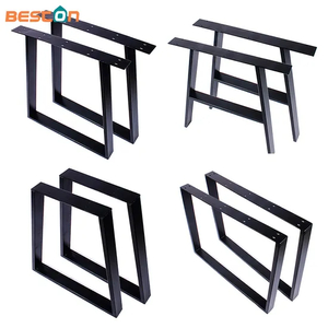 Patas de mesa de comedor de metal de oficina industrial desmontable forjada moderna