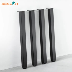 Herrajes para muebles ajustables, diseño de moda, patas redondas de altura de metal, patas de mesa