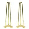 Patas de mesa de oro rosa con horquilla de muebles de metal de café de lujo