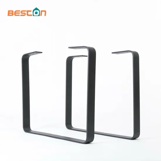 Patas de mesa de centro de acero con patas hermosas para muebles de oficina en forma de U