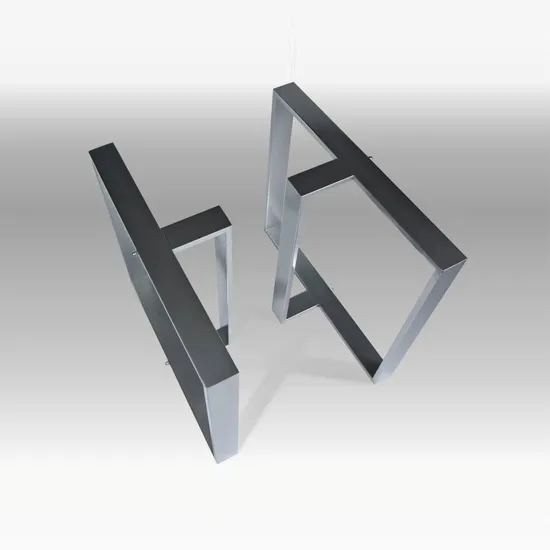 Pata de mesa de acero inoxidable 304 cuadrada de alta calidad vendedora caliente