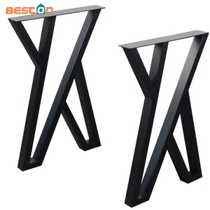 Muebles Mesa de metal Banco Café Industrial Mesa de comedor negra Patas de escritorio