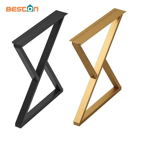 Patas de escritorio de metal Patas de mesa de comedor en forma de Z