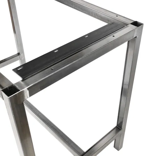 Escritorio de oficina moderno, mesa de comedor, marco de mesa de acero inoxidable