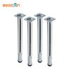 Patas de mesa de tubo redondo de hierro fundido de metal para mostrador de muebles