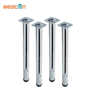 Patas de mesa de tubo redondo de hierro fundido de metal para mostrador de muebles