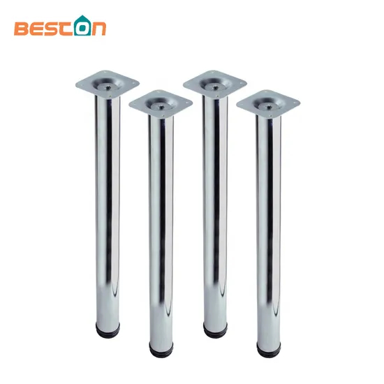 Patas de mesa de tubo redondo de hierro fundido de metal para mostrador de muebles