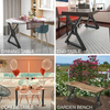 Craft Art Deco Office Cast Square Restaurante Escritorios Muebles de metal Patas de mesa